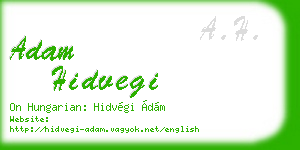 adam hidvegi business card